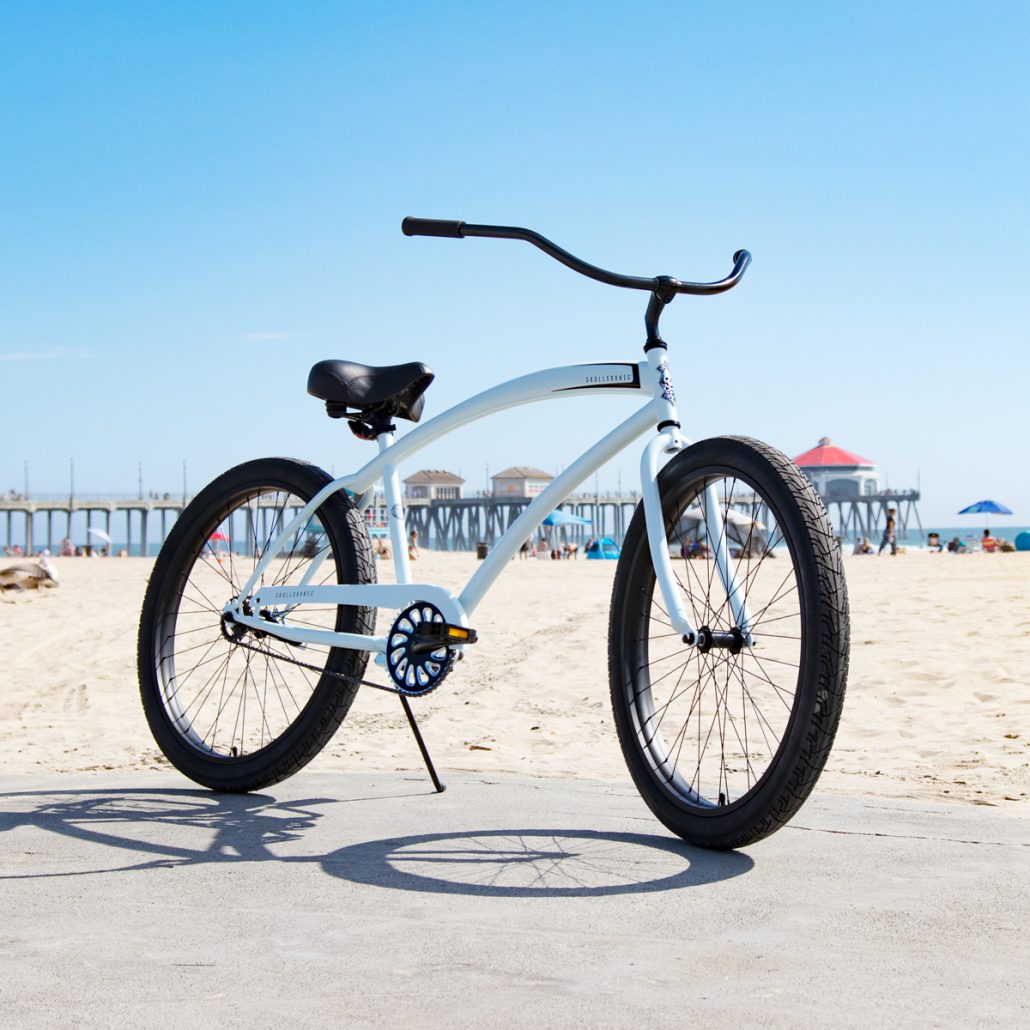HBBC SKULLXBONES Men’s Beach Cruiser – ROVER WHITE