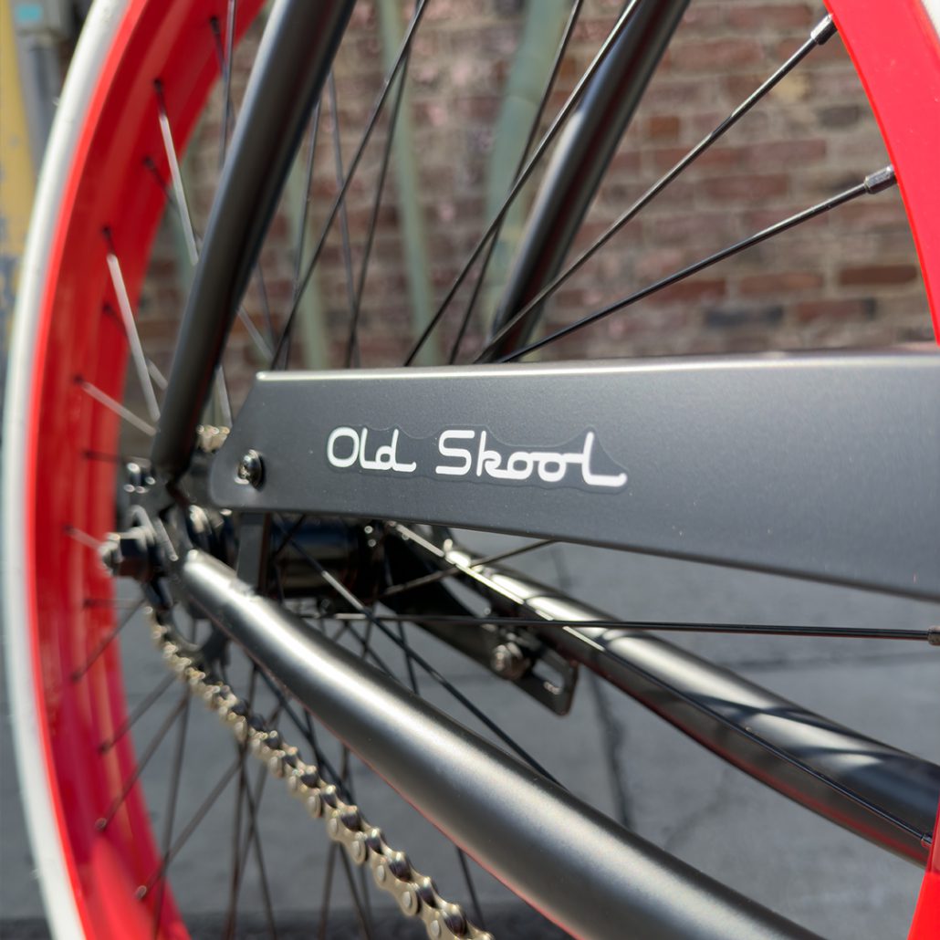 HBBC OLD SKOOL Men’s Beach Cruiser – FLAT BLACK/RED