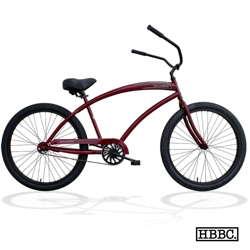 HBBC SKULLXBONES Men’s Beach Cruiser – OX BLOOD
